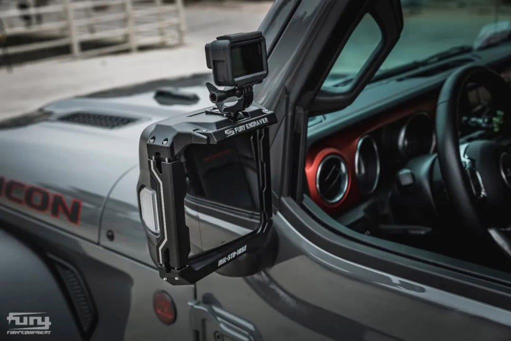 Multifunctional Rearview Mirror Rain Shield For Jeep Wrangler JK JL Ca –  FURYENGRAVER