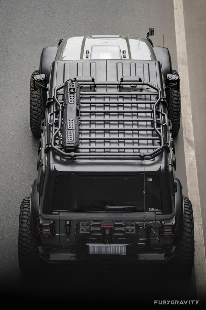 Awaken Series Aluminum Black Roof Rack for Jeep Wrangler JK JL JT FURYENGRAVER
